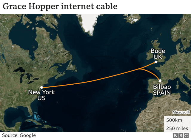 Google's Transatlantic Data Cable to Land in Cornwall